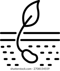 Estilo de icono de plántula de diseño de Vector