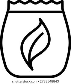 Vektordesign Samen Tasche Symbolstil