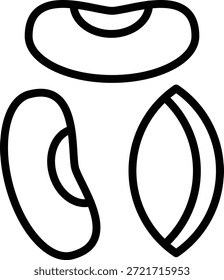 Estilo de ícone de sementes de design de vetor