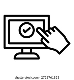 Estilo de icono de Completar compra automático de diseño de Vector