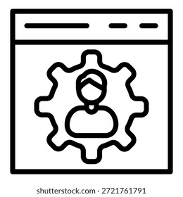 Estilo del icono del tablero de mandos de autoservicio del diseño del Vector