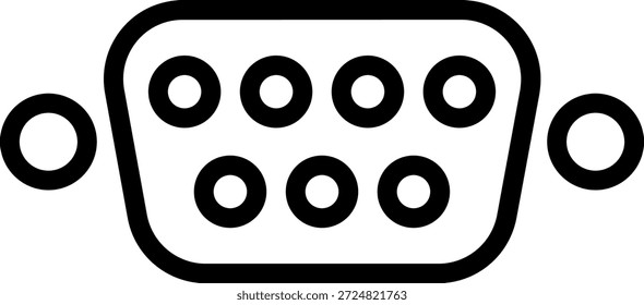 Estilo de icono de puerto serie de diseño de Vector