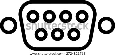 Vector Design Serial Port Icon Style