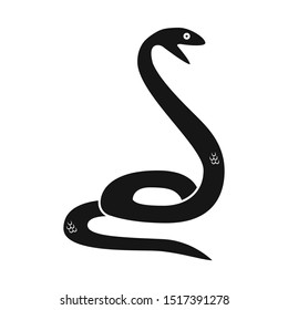 Vector design of serpent and python icon. Web element of serpent and crawling stock symbol for web.