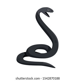 Vector design of serpent and snake logo. Web element of snake and crawling vector icon for stock.