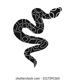 Vector design of serpent and venomous sign. Web element of serpent and skin stock vector illustration.