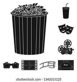 Vector design of session and viewing icon. Collection of session and theater vector icon for stock.