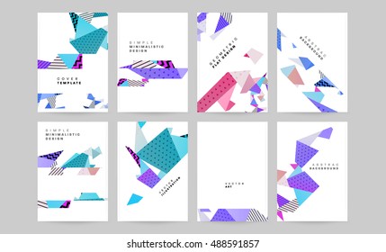Vector Design Set for Business Annual Report Cover, A4 size