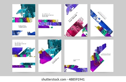 Vector Design Set for Business Annual Report Cover, A4 size