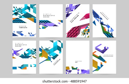 Vector Design Set for Business Annual Report Cover, A4 size