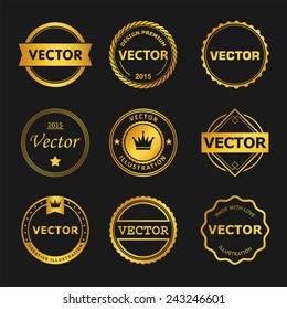 Vector design set  of emblem, stamp, illustrations