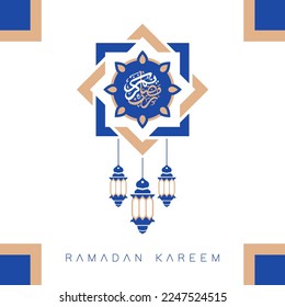 vector design set. ramadan kareem vector. to celebrate the holy month of Ramadan for Muslims, accompanied by Muslim and ramadan ornaments