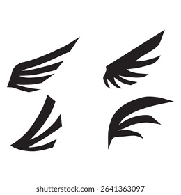 vector design set of wings.abstract wings


