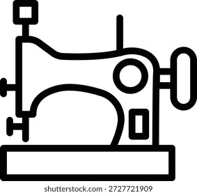 Estilo del icono de la máquina de coser del diseño del Vector