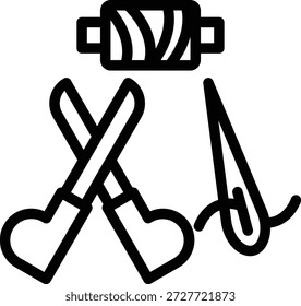 Vector Design Sewing Tool Icon Style