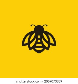 vector design. shape a abstract bee with line style.