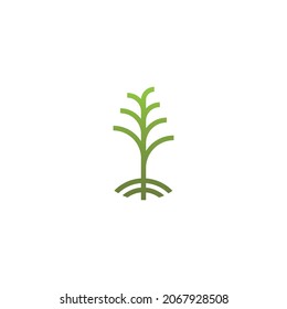 vector design. shape a abstract line of three. agriculture company.