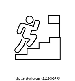 vector design, shape illustration up the stairs to success