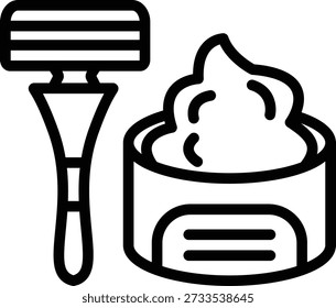 Estilo de icono de afeitado de diseño de Vector
