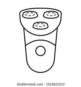 Vector design of shaver and electric icon. Graphic of shaver and shave stock vector illustration.