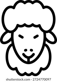 Estilo de icono de oveja de diseño de Vector