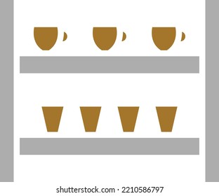 Vector Design Shelf Icon Style