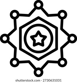 Design de vetor Sheriff estilo ícone
