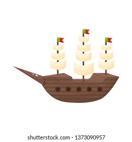 Vector design of ship and sailboat symbol. Set of ship and ship stock vector illustration.