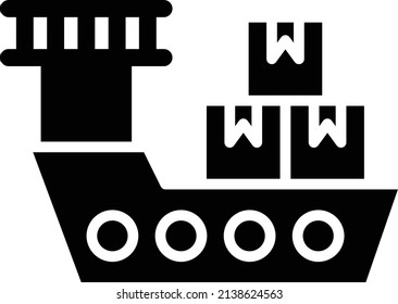 Vector Design Shipping Boat Icon Style