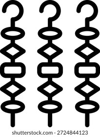 Diseño de Vector Shish Kebab Icon Style