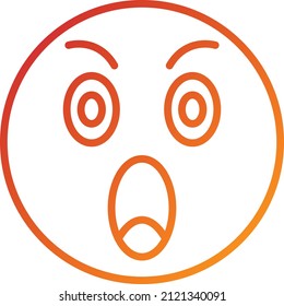 Vector Design Shocked Icon Style