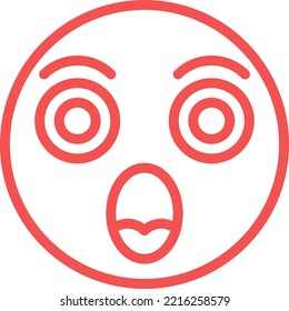 Vector Design Shocked Icon Style