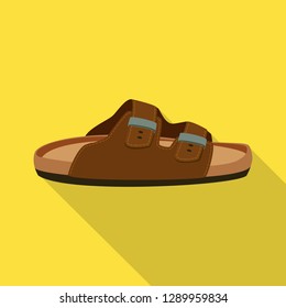 Vector design of shoe and footwear sign. Set of shoe and foot vector icon for stock.