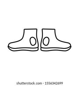 Vector design of shoes and diver icon. Web element of shoes and footwear Stock vector illustration.