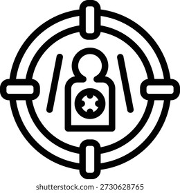 Diseño de Vector Shoot Target Icon Style