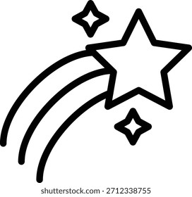 Vektordesign Shooting Star Symbolstil