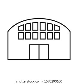 Vector design of shop and awning symbol. Graphic of shop and hangar stock vector illustration.