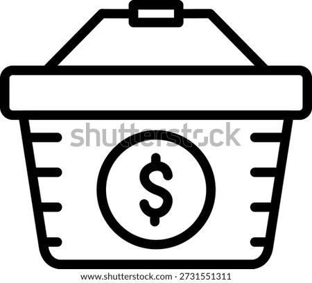 Vector Design Shop Basket Icon Style