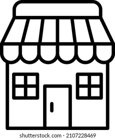 Estilo de icono de la tienda de diseño de vectores