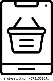 Diseño de Vector Tienda Online Estilo de Icono
