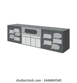 Vector design of shop and store logo. Set of shop and market stock symbol for web.