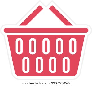 Estilo de icono de la cesta de compras de diseño de vectores