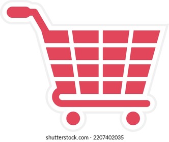 Estilo de icono del carro de la compra de diseño de vectores