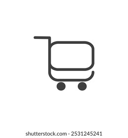 vector design of Shopping Cart Icon, Shopping Trolley Icon, Shopping Cart Logo, Container of Goods and Products, Economic Symbol Design Element, Cart.