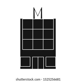Vector design of shopping and center symbol. Web element of shopping and store stock vector illustration.