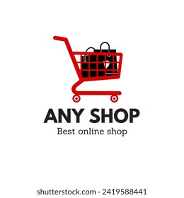 Vector design of a shopping store logo 