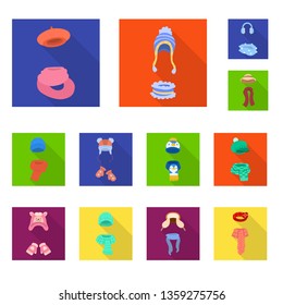 Vector design of shopping and warm icon. Set of shopping and texture stock vector illustration.