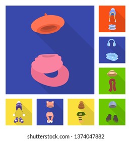 Vector design of shopping and warm logo. Collection of shopping and texture vector icon for stock.