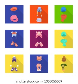Vector design of shopping and warm symbol. Collection of shopping and texture stock vector illustration.