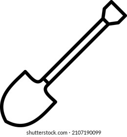 Estilo del icono de la pala de diseño del vector